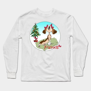 Cartoon Spaniel. Christmas. Long Sleeve T-Shirt